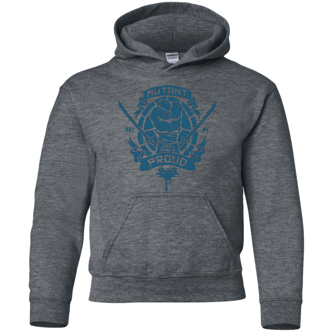 Sweatshirts Dark Heather / YS Mutant and Proud Leo Youth Hoodie