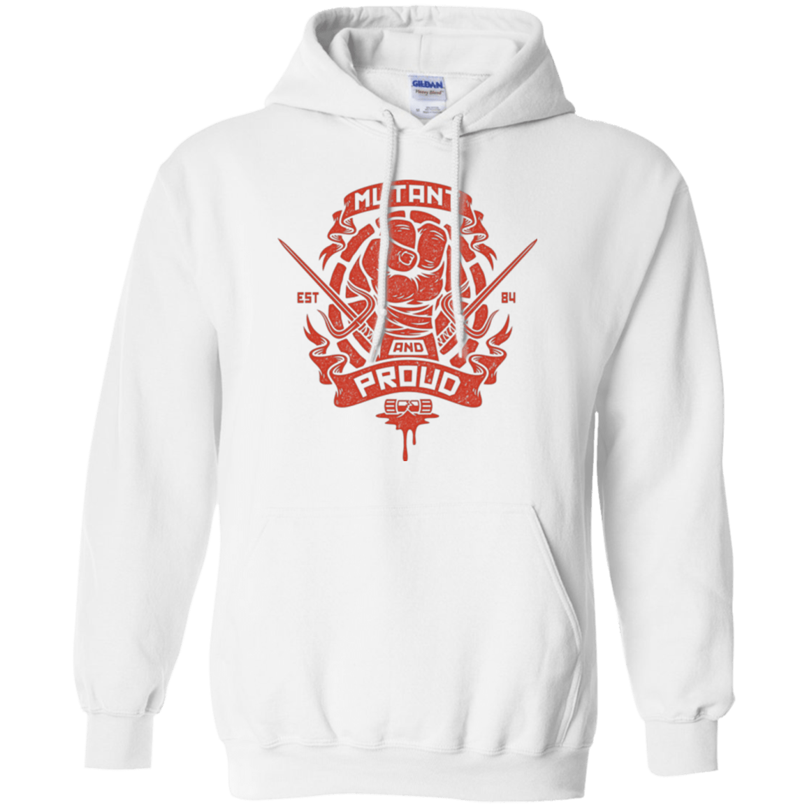Sweatshirts White / Small Mutant and Proud Raph Pullover Hoodie