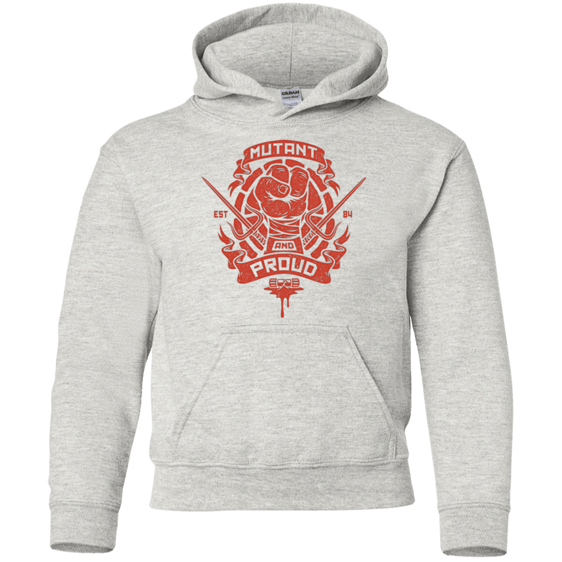Sweatshirts Ash / YS Mutant and Proud Raph Youth Hoodie