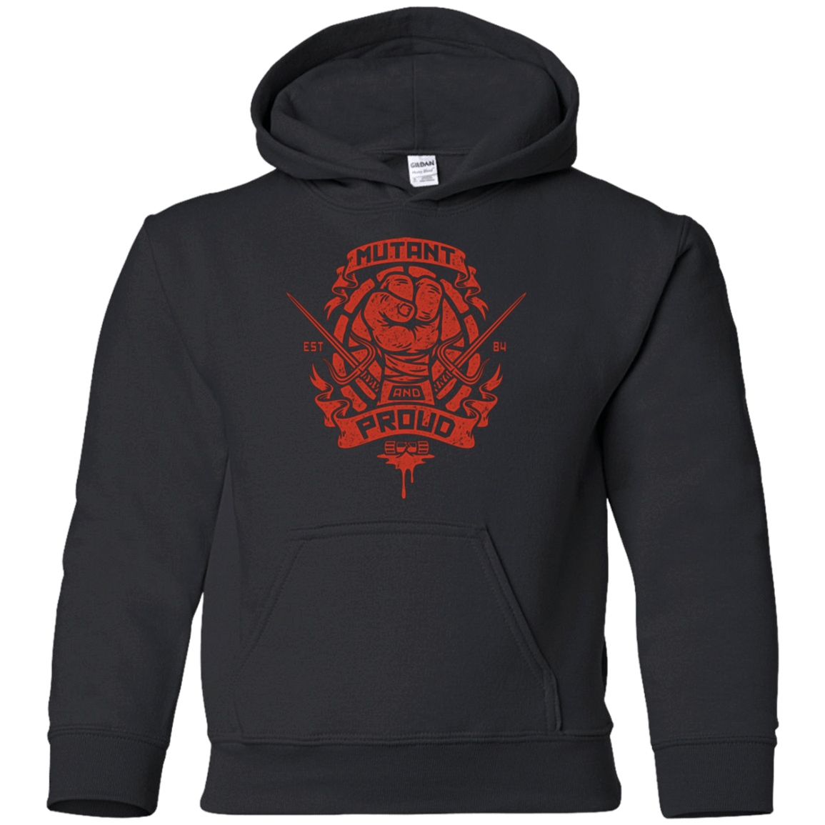 Sweatshirts Black / YS Mutant and Proud Raph Youth Hoodie