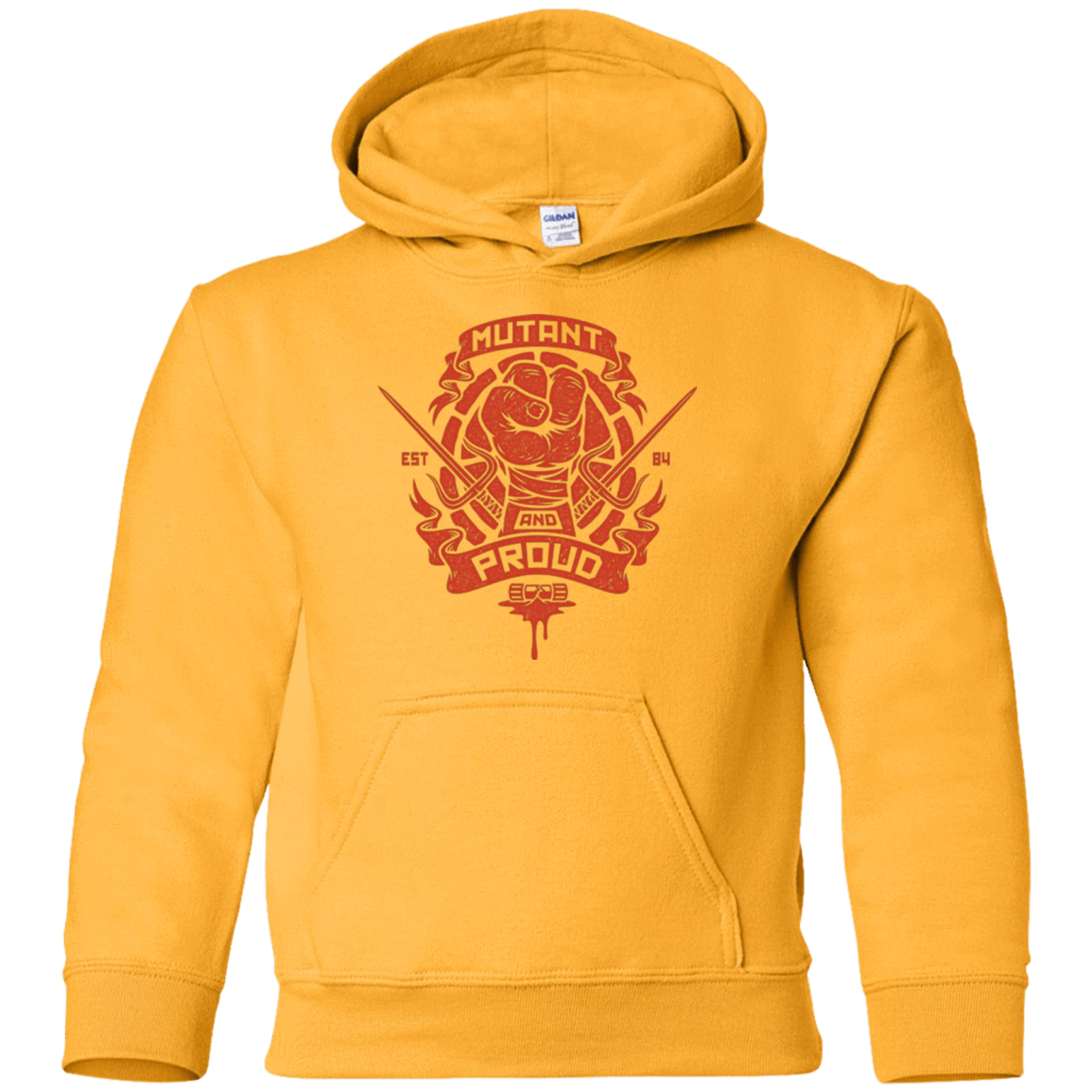 Sweatshirts Gold / YS Mutant and Proud Raph Youth Hoodie