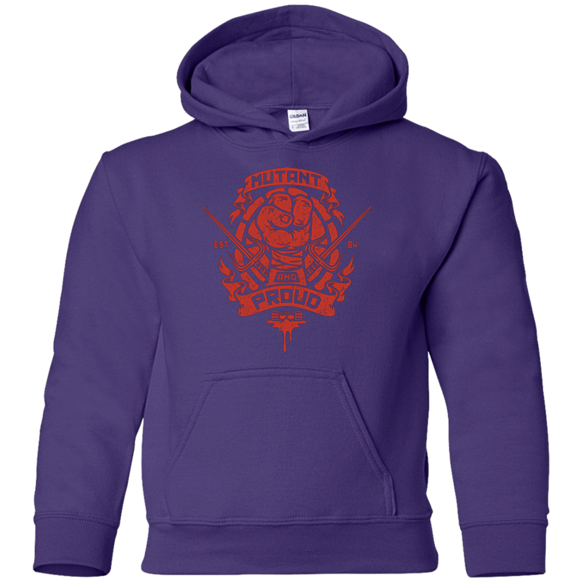 Sweatshirts Purple / YS Mutant and Proud Raph Youth Hoodie