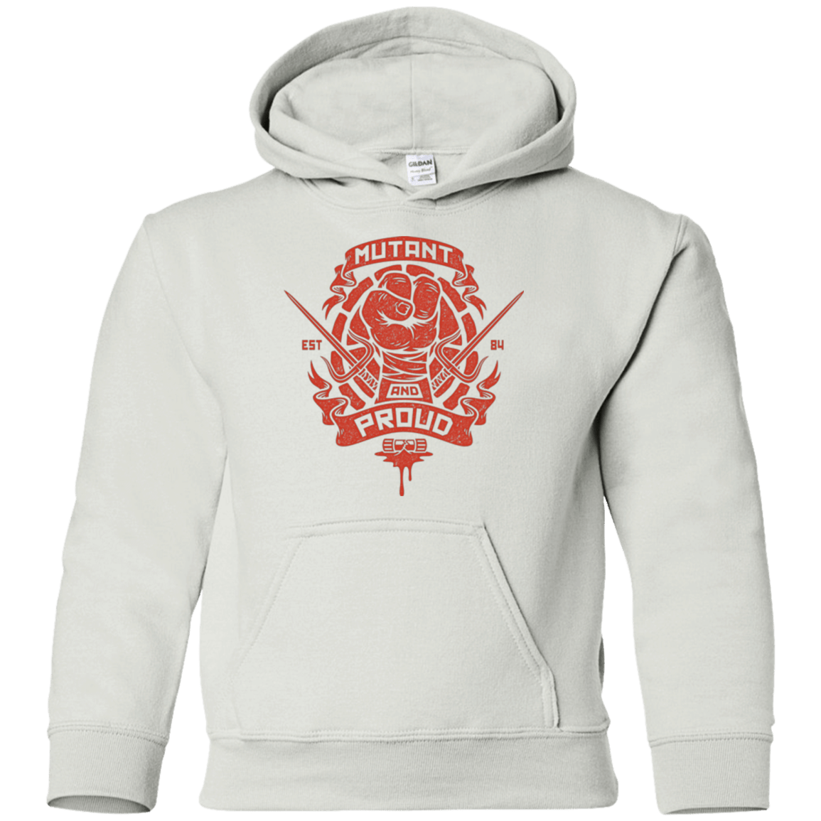 Sweatshirts White / YS Mutant and Proud Raph Youth Hoodie
