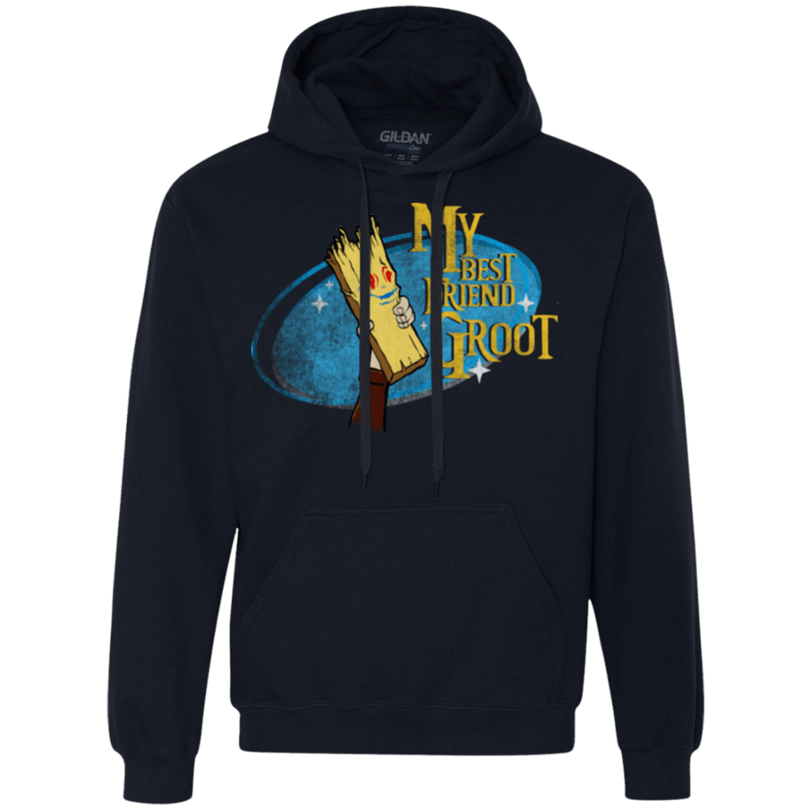 Sweatshirts Navy / Small My Best Friend Groot Premium Fleece Hoodie