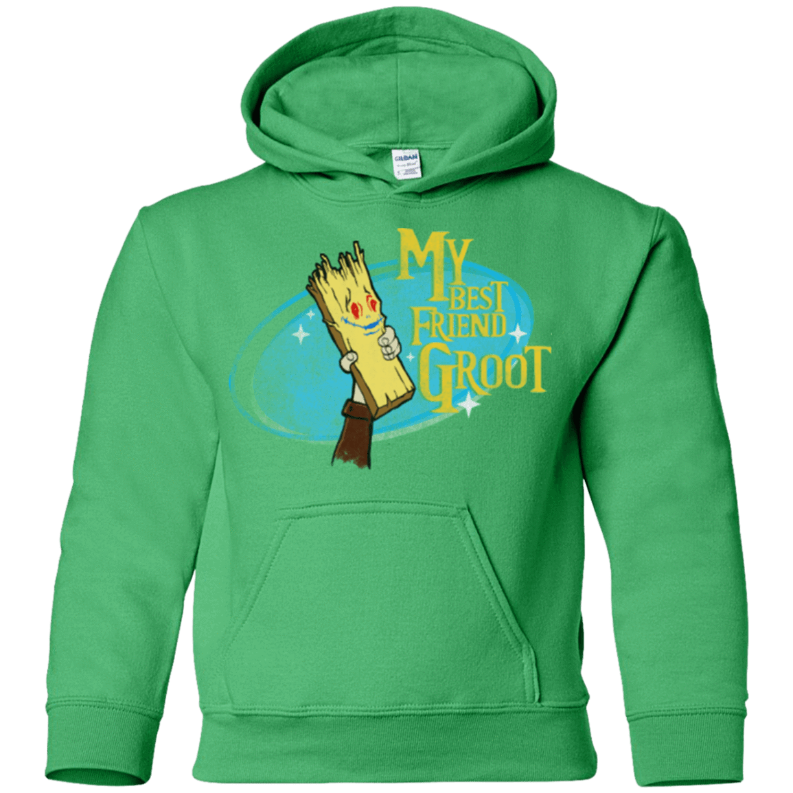 Sweatshirts Irish Green / YS My Best Friend Groot Youth Hoodie