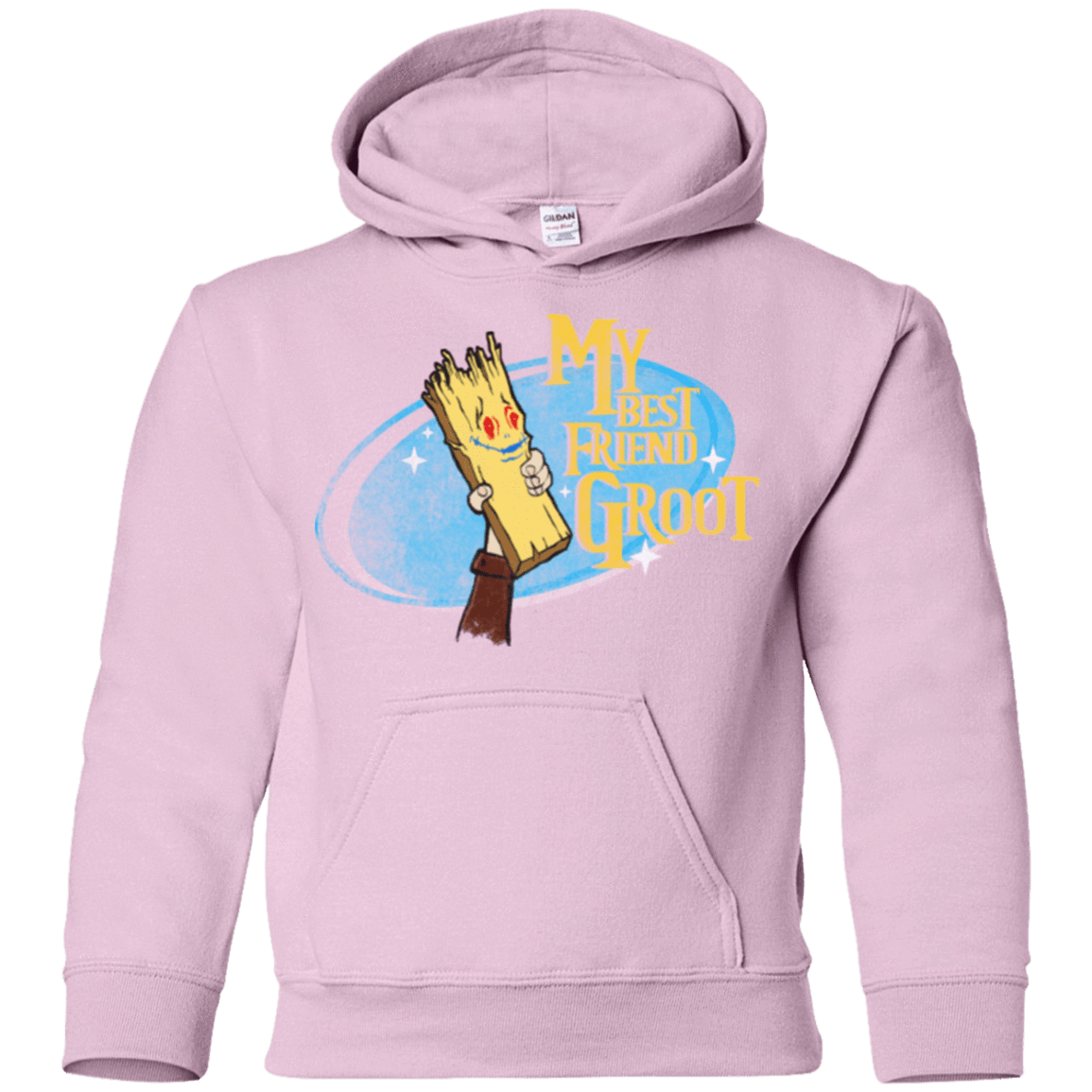 Sweatshirts Light Pink / YS My Best Friend Groot Youth Hoodie