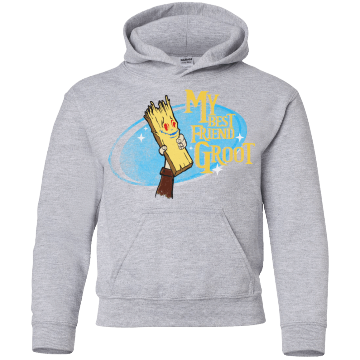 Sweatshirts Sport Grey / YS My Best Friend Groot Youth Hoodie
