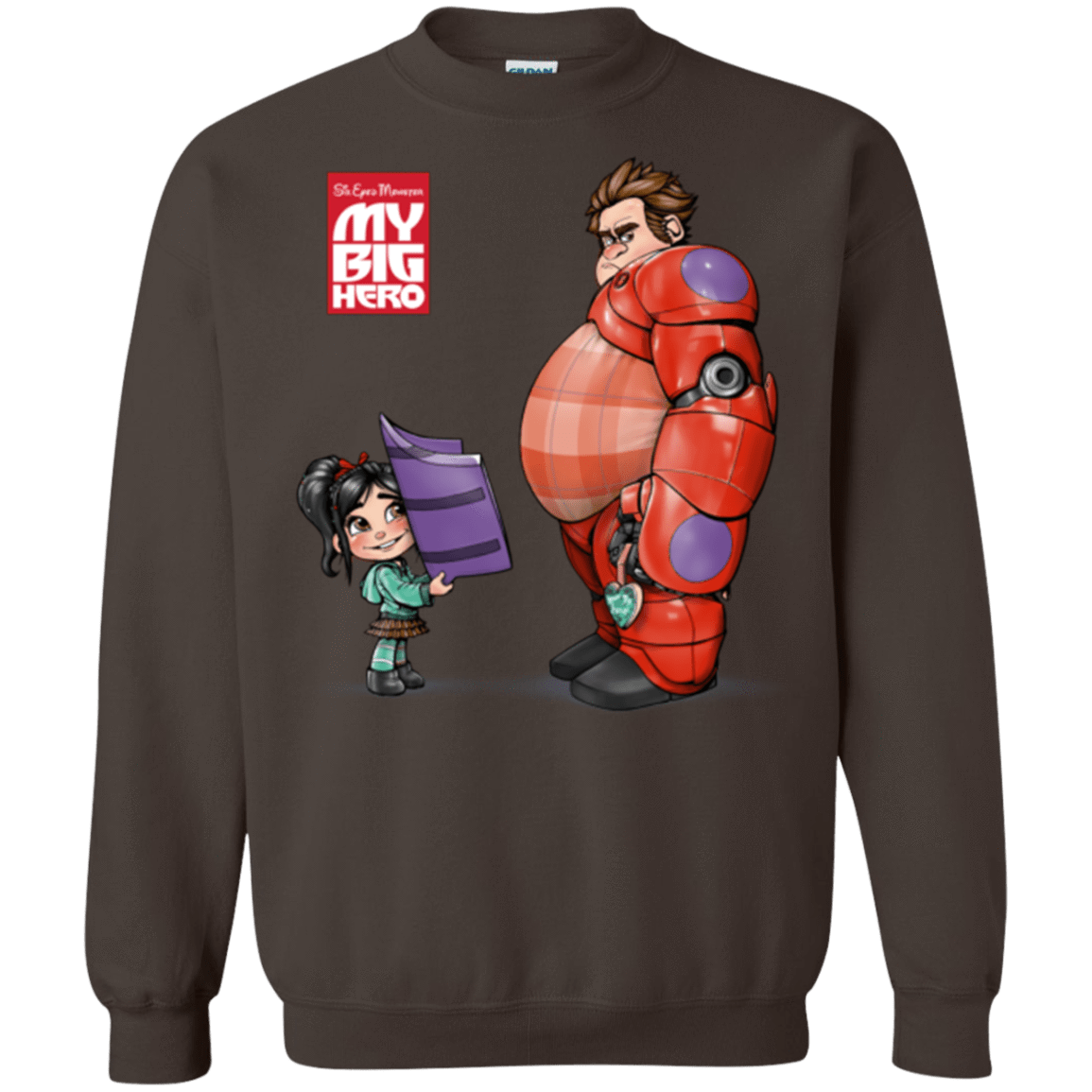 Sweatshirts Dark Chocolate / Small My Big Hero Crewneck Sweatshirt