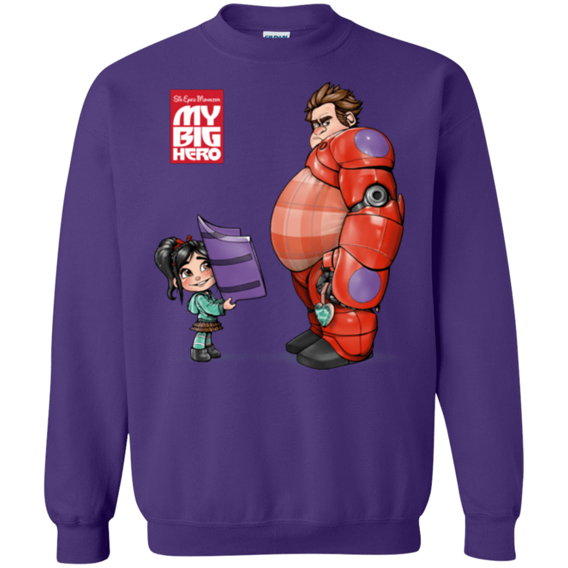 Sweatshirts Purple / Small My Big Hero Crewneck Sweatshirt