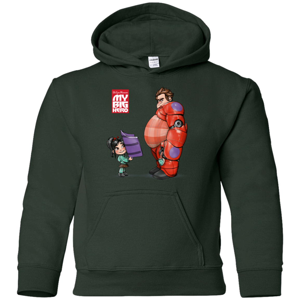 Sweatshirts Forest Green / YS My Big Hero Youth Hoodie