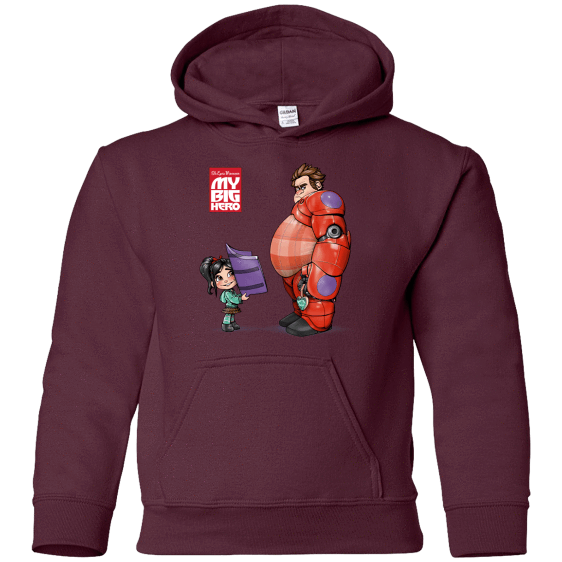 Sweatshirts Maroon / YS My Big Hero Youth Hoodie