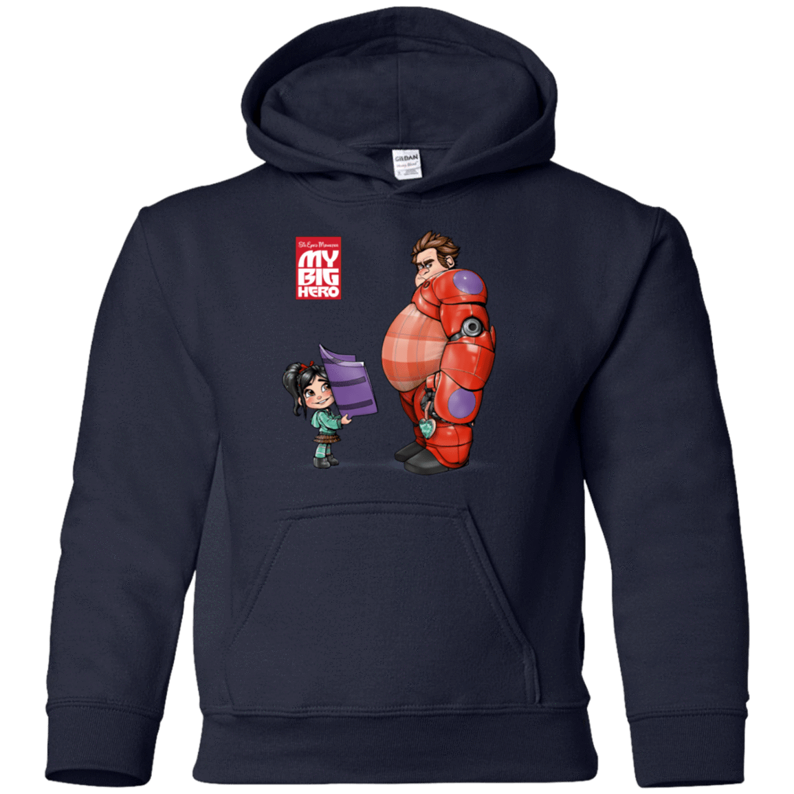 Sweatshirts Navy / YS My Big Hero Youth Hoodie