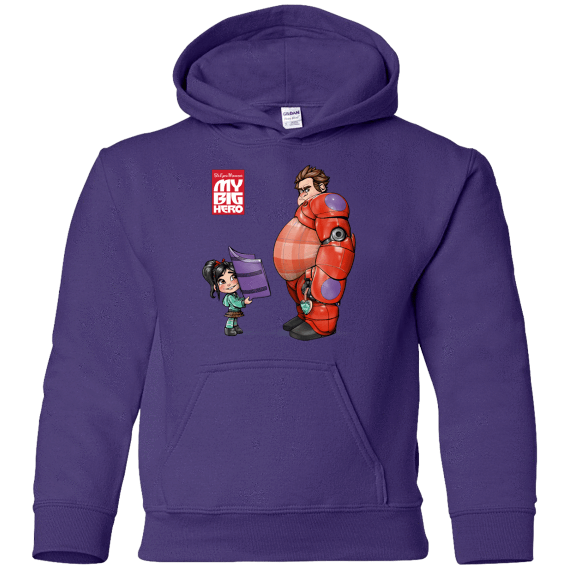 Sweatshirts Purple / YS My Big Hero Youth Hoodie