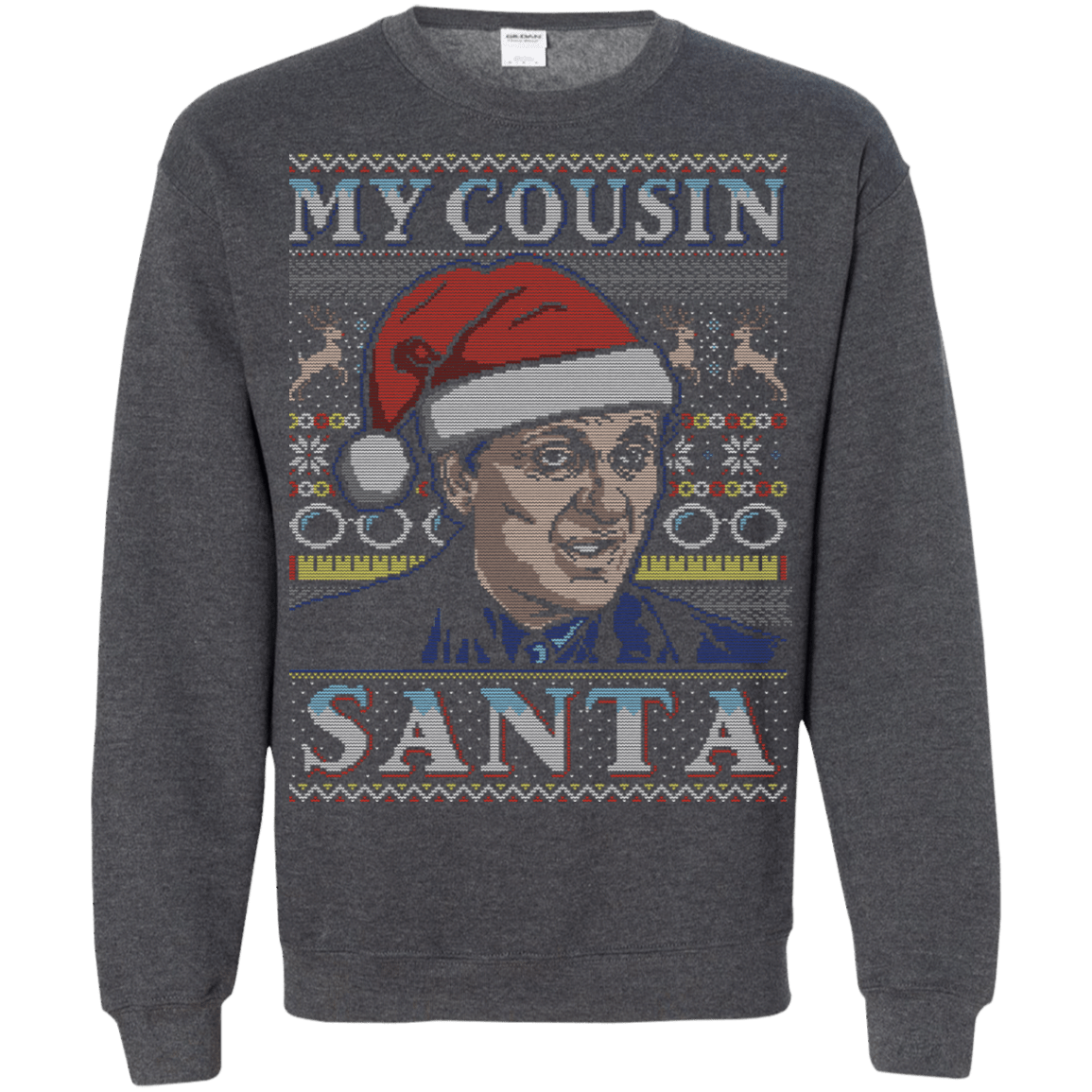 Sweatshirts Dark Heather / S My Cousin Santa Crewneck Sweatshirt
