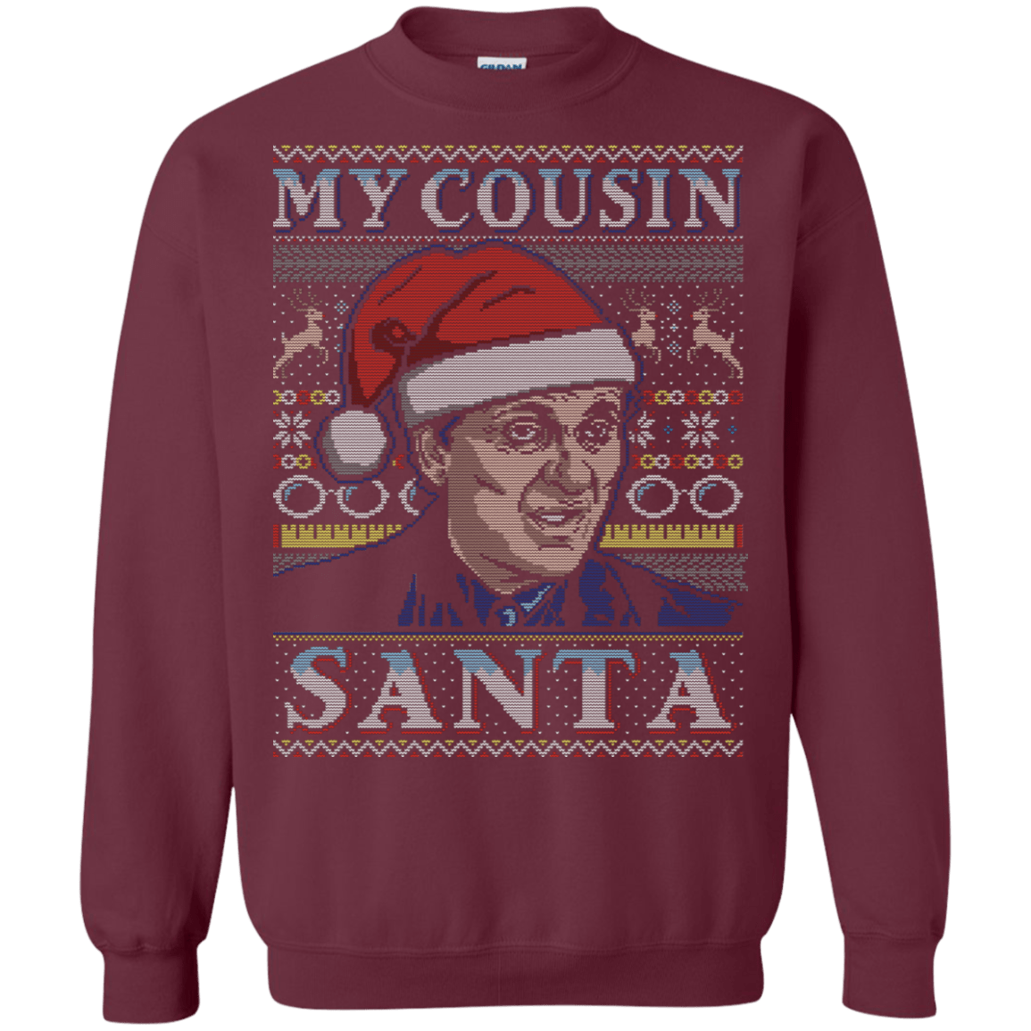 Sweatshirts Maroon / S My Cousin Santa Crewneck Sweatshirt