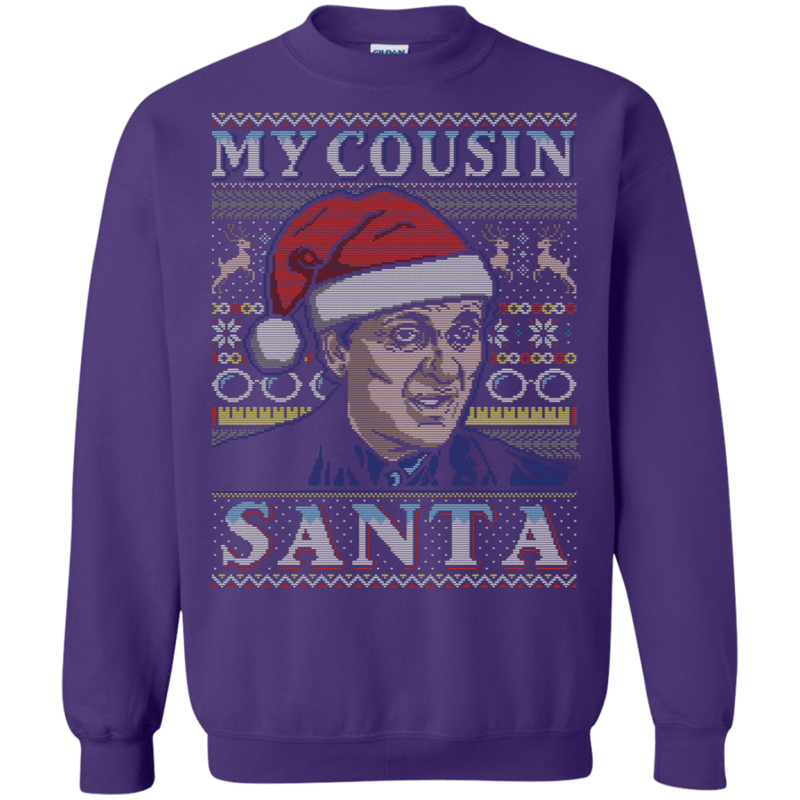 Sweatshirts Purple / S My Cousin Santa Crewneck Sweatshirt