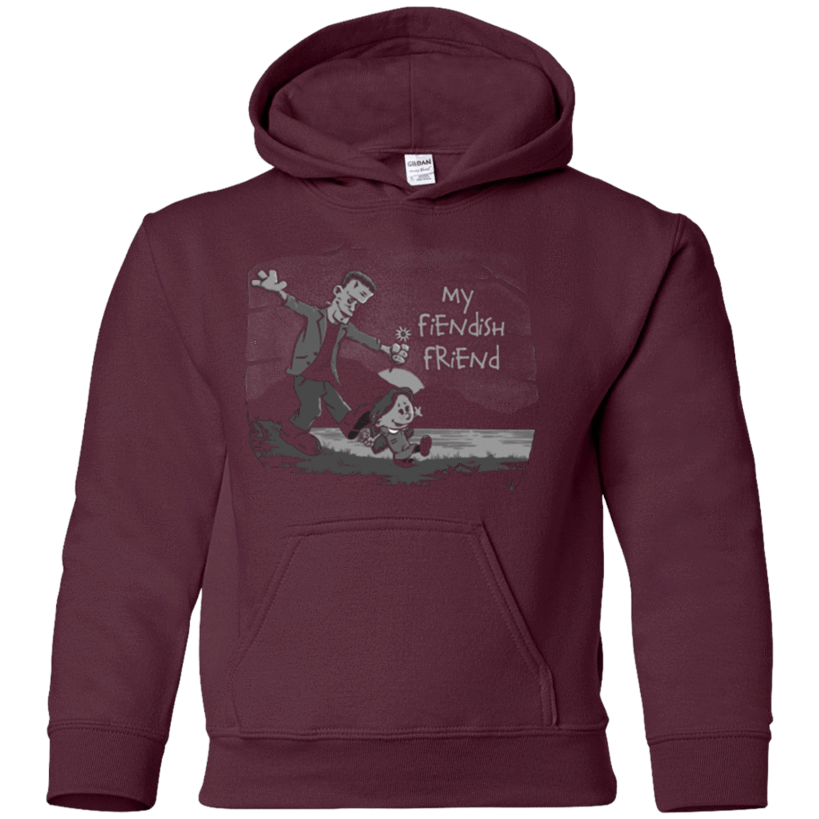Sweatshirts Maroon / YS My Fiendish Friend Youth Hoodie