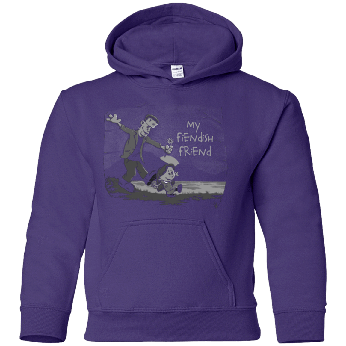 Sweatshirts Purple / YS My Fiendish Friend Youth Hoodie