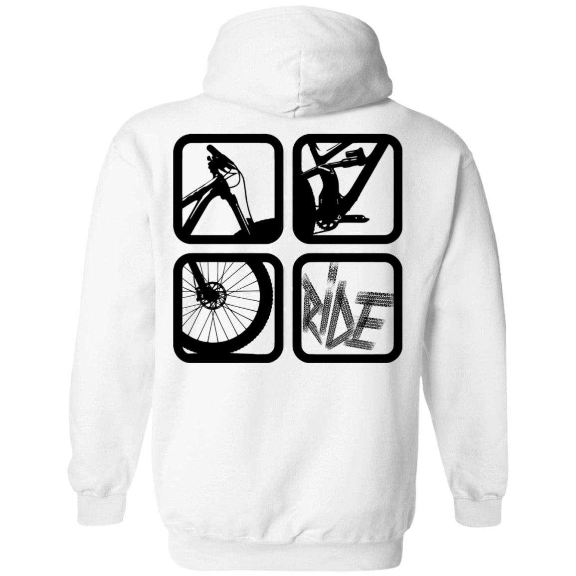 Sweatshirts White / S My Ride Back Print Pullover Hoodie
