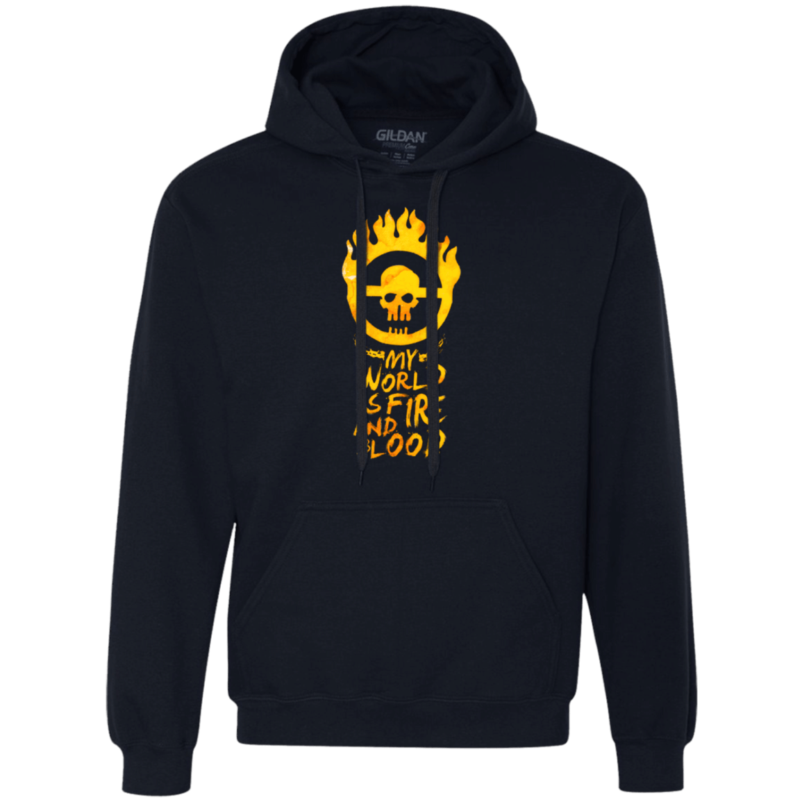 Sweatshirts Navy / Small My World Is Fire Premium Fleece Hoodie