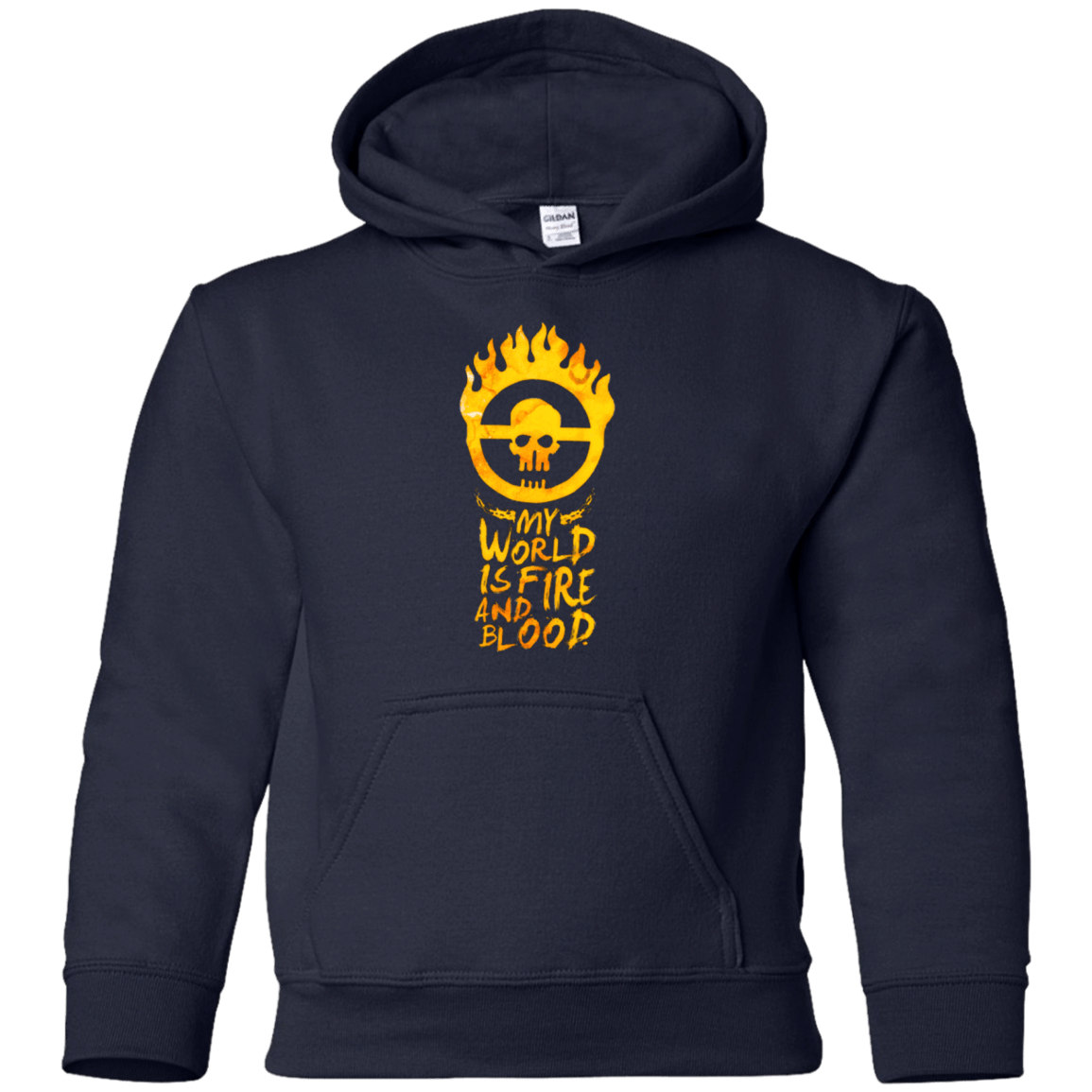 Sweatshirts Navy / YS My World Is Fire Youth Hoodie