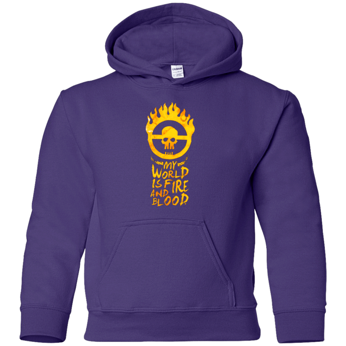 Sweatshirts Purple / YS My World Is Fire Youth Hoodie