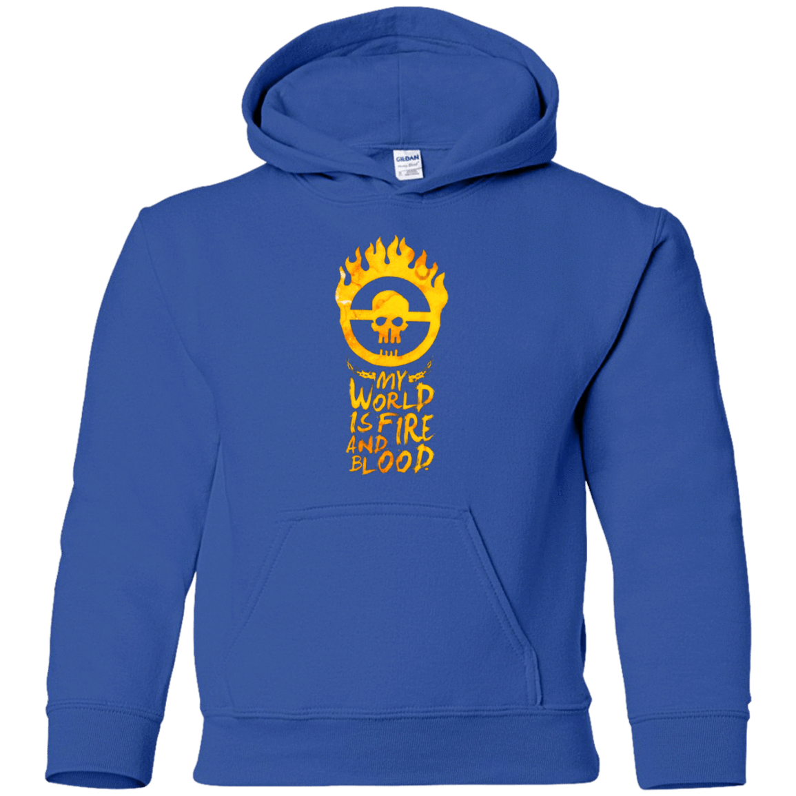 Sweatshirts Royal / YS My World Is Fire Youth Hoodie