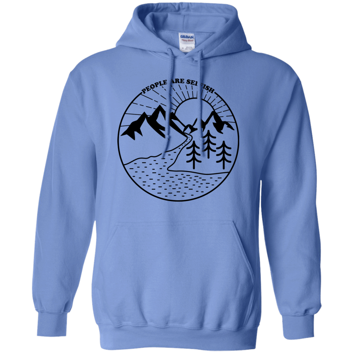 Sweatshirts Carolina Blue / S Nature vs. People Pullover Hoodie