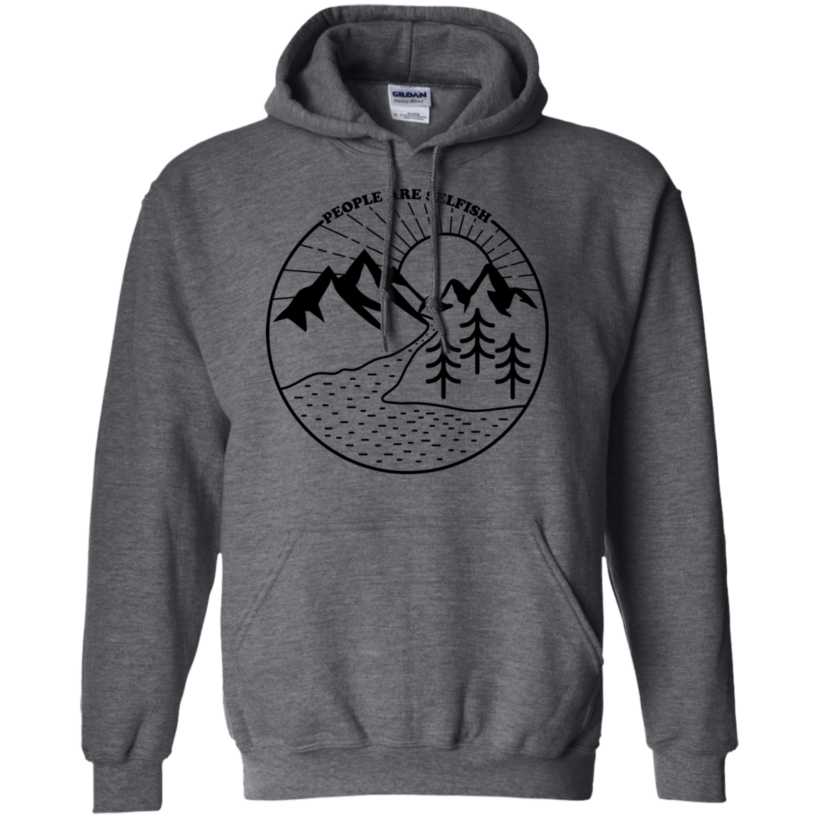 Sweatshirts Dark Heather / S Nature vs. People Pullover Hoodie