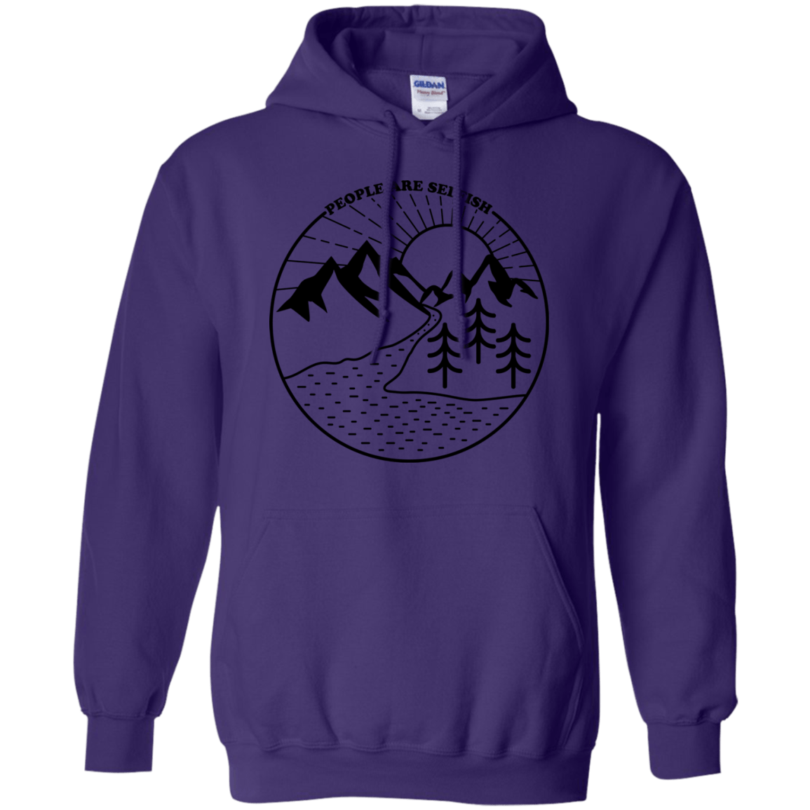 Sweatshirts Purple / S Nature vs. People Pullover Hoodie