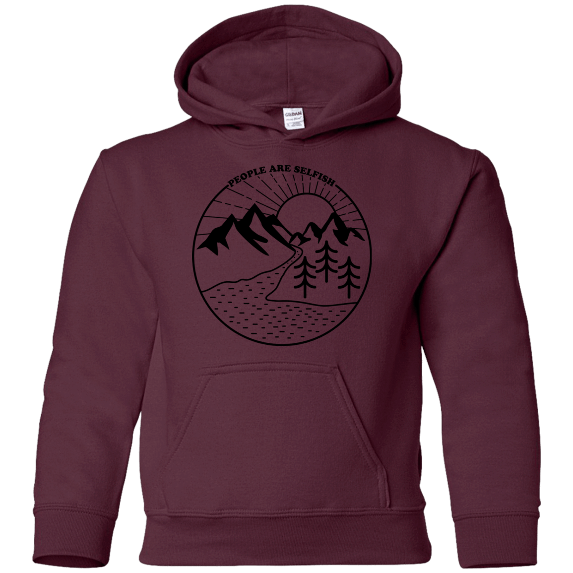 Sweatshirts Maroon / YS Nature vs. People Youth Hoodie
