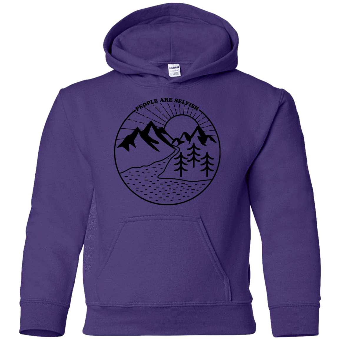 Sweatshirts Purple / YS Nature vs. People Youth Hoodie