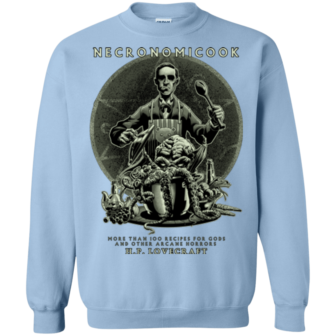 Sweatshirts Light Blue / Small Necronomicook Crewneck Sweatshirt