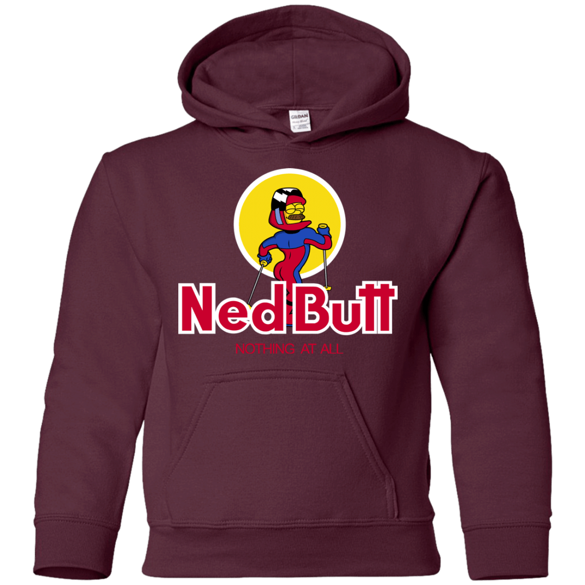 Sweatshirts Maroon / YS Ned Butt Youth Hoodie