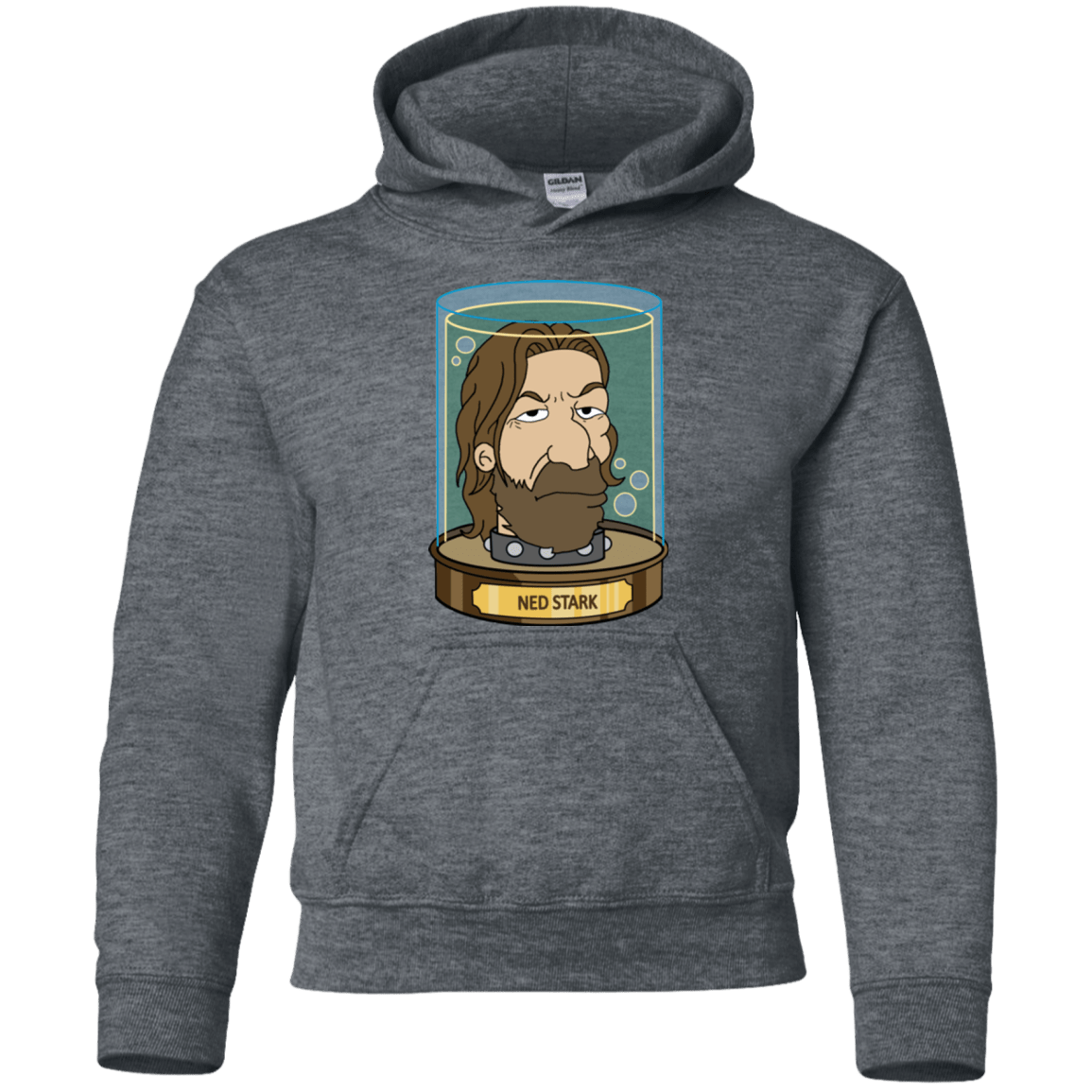 Sweatshirts Dark Heather / YS Ned Stark Head Youth Hoodie