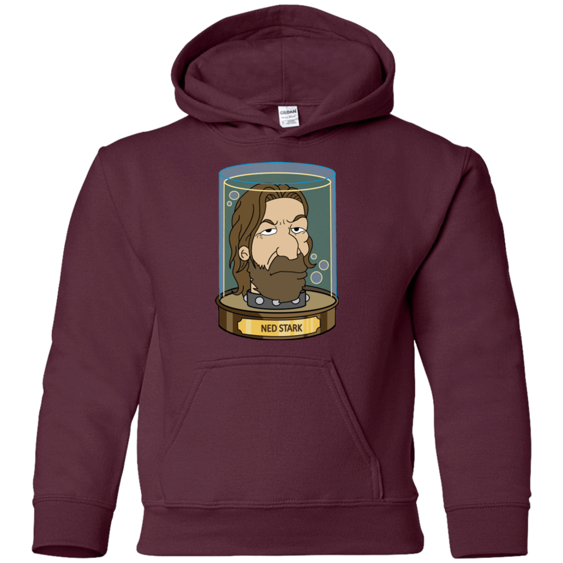 Sweatshirts Maroon / YS Ned Stark Head Youth Hoodie