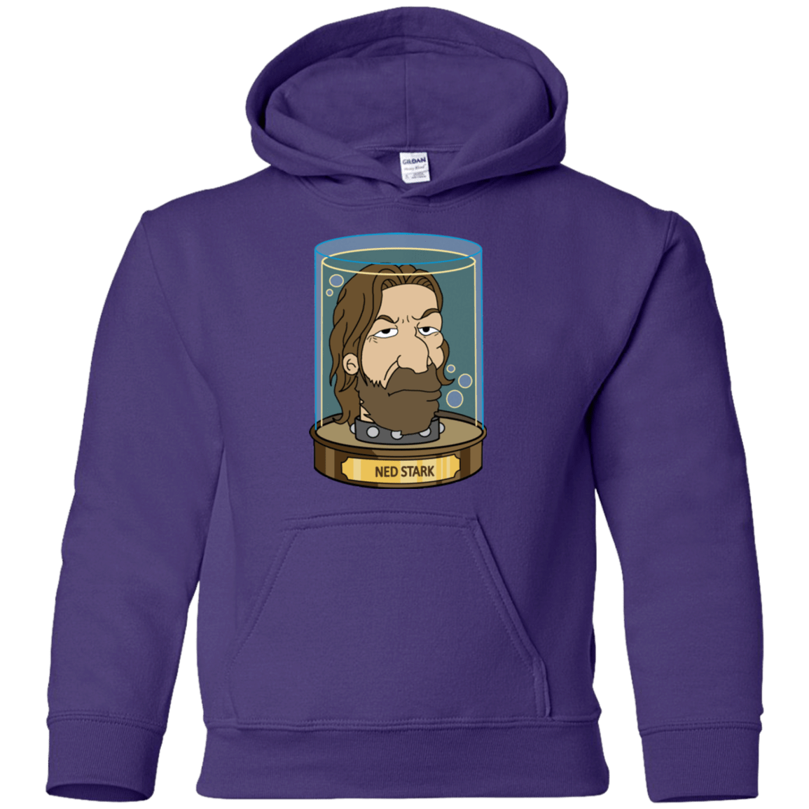 Sweatshirts Purple / YS Ned Stark Head Youth Hoodie