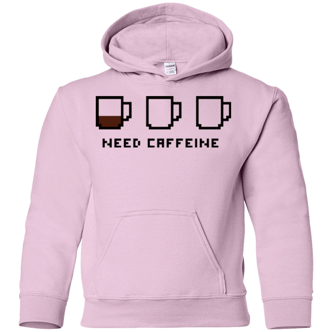 Sweatshirts Light Pink / YS Need Caffeine Youth Hoodie