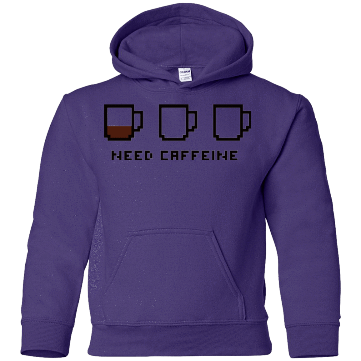 Sweatshirts Purple / YS Need Caffeine Youth Hoodie