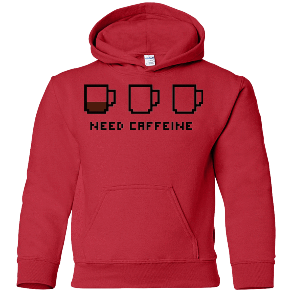 Sweatshirts Red / YS Need Caffeine Youth Hoodie