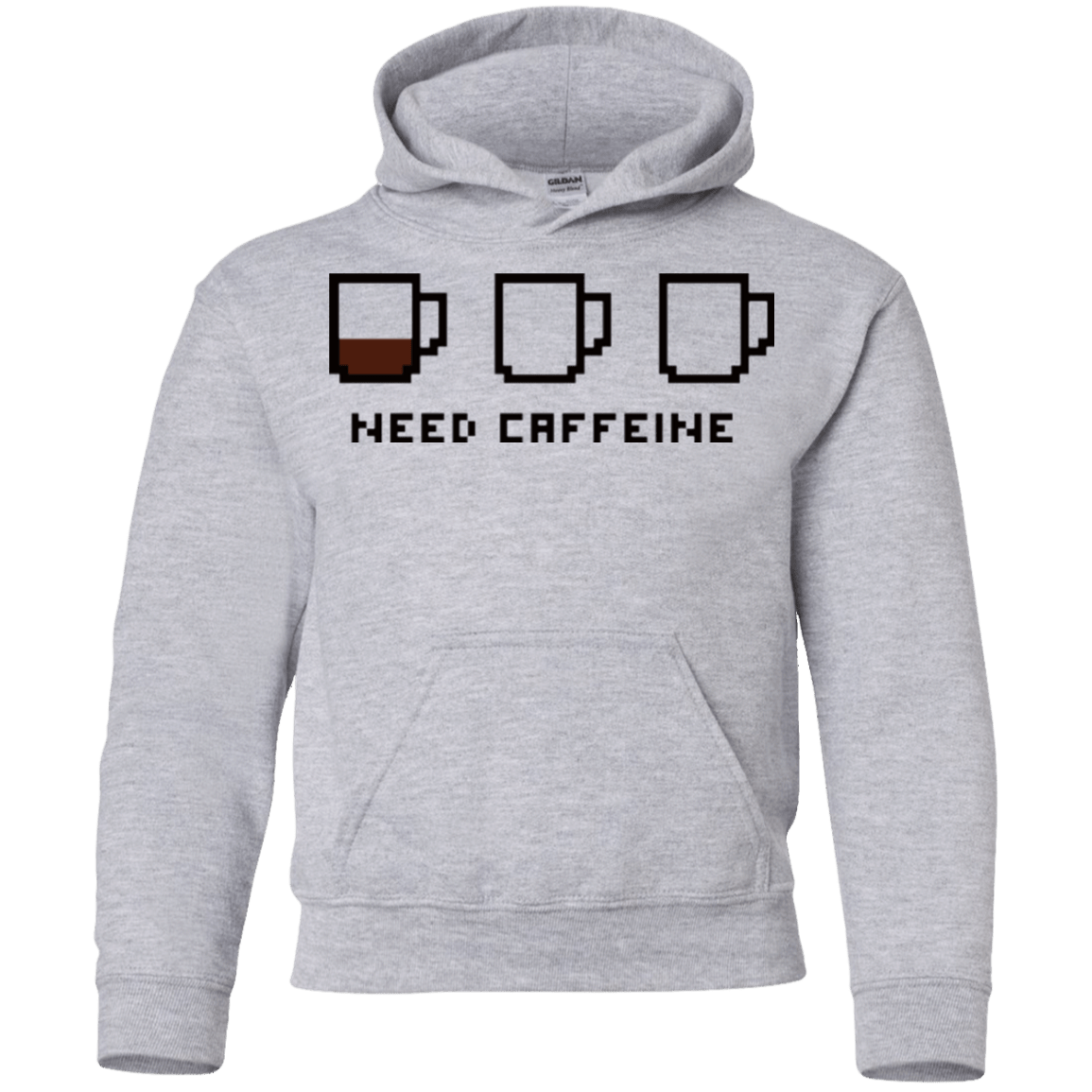 Sweatshirts Sport Grey / YS Need Caffeine Youth Hoodie