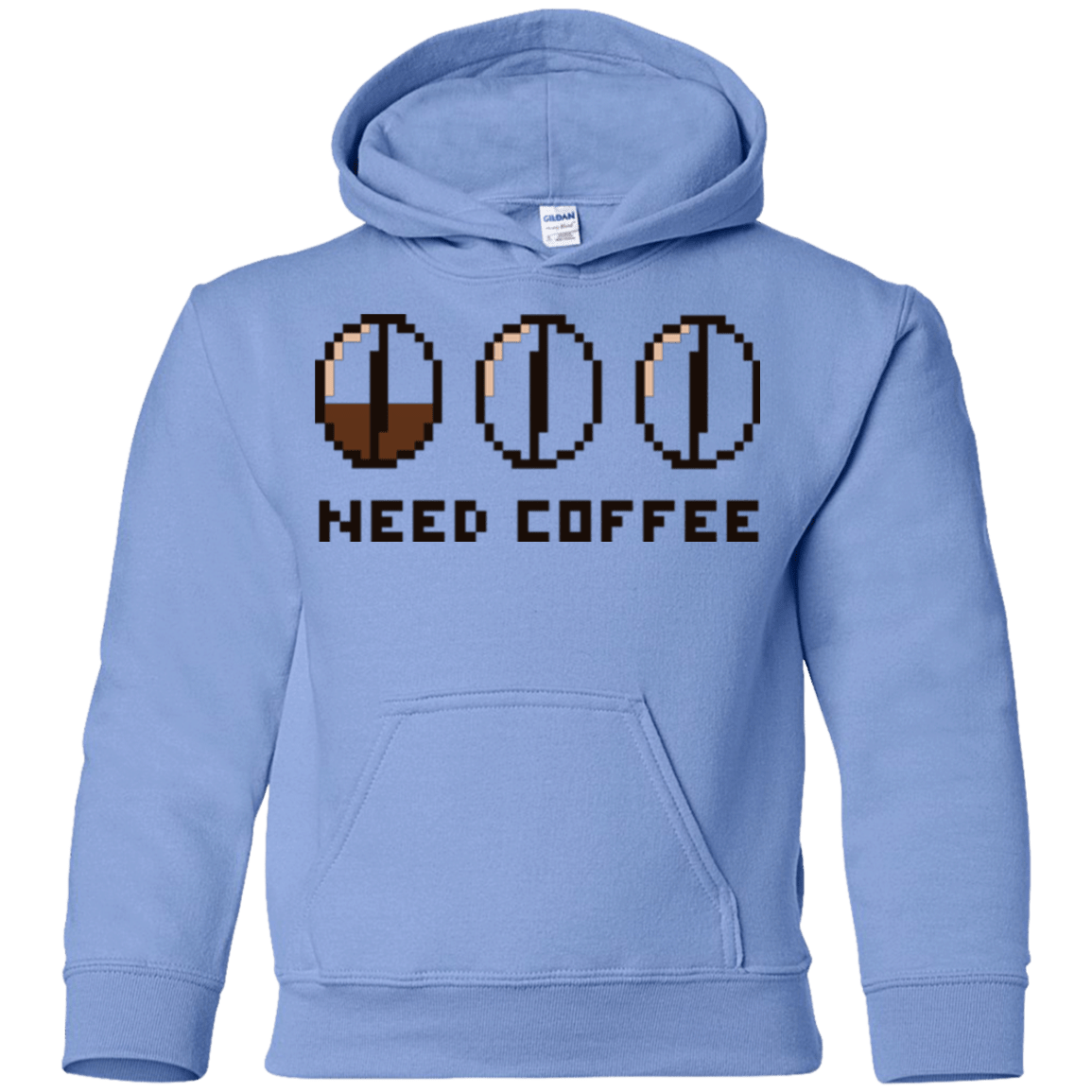Sweatshirts Carolina Blue / YS Need Coffee Youth Hoodie