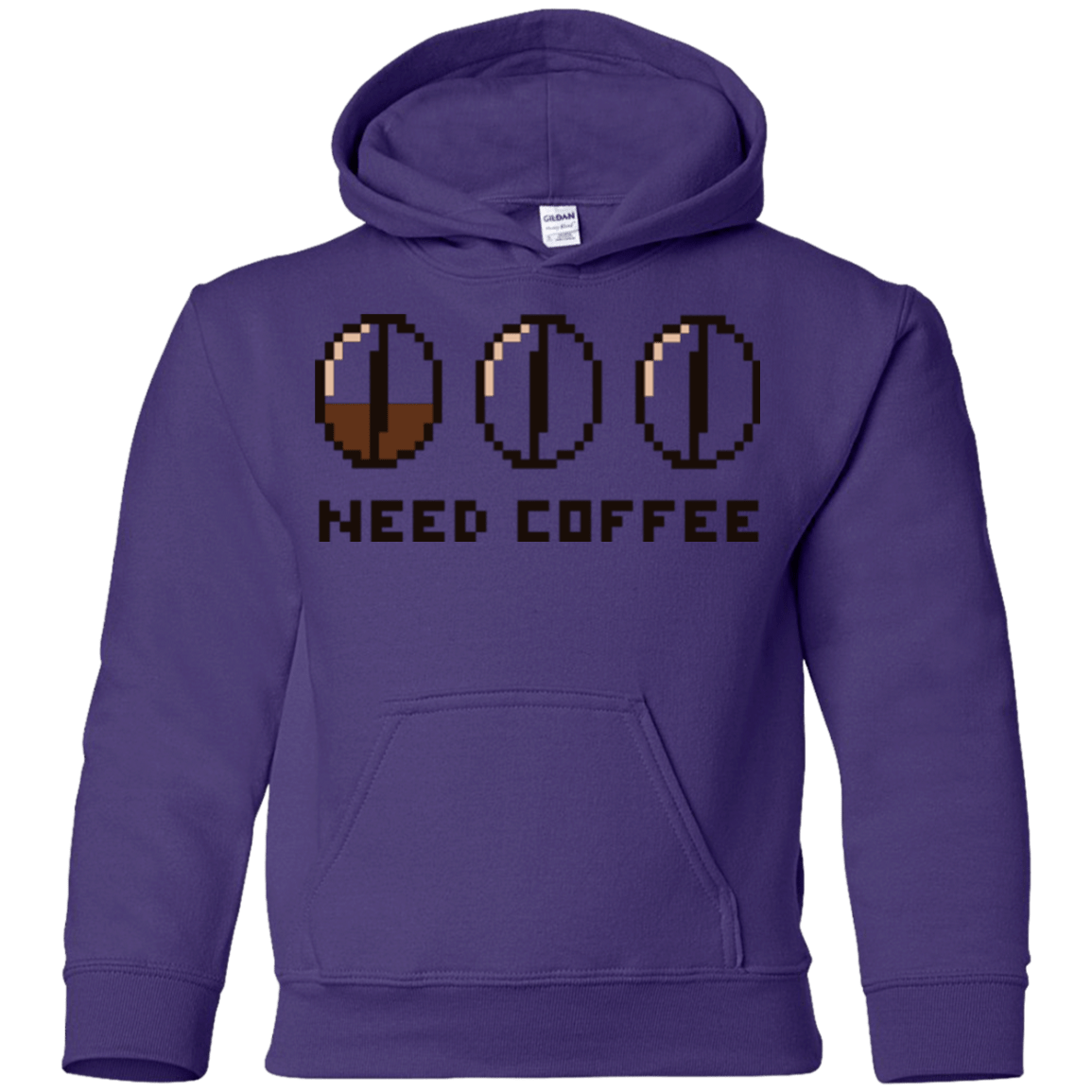 Sweatshirts Purple / YS Need Coffee Youth Hoodie