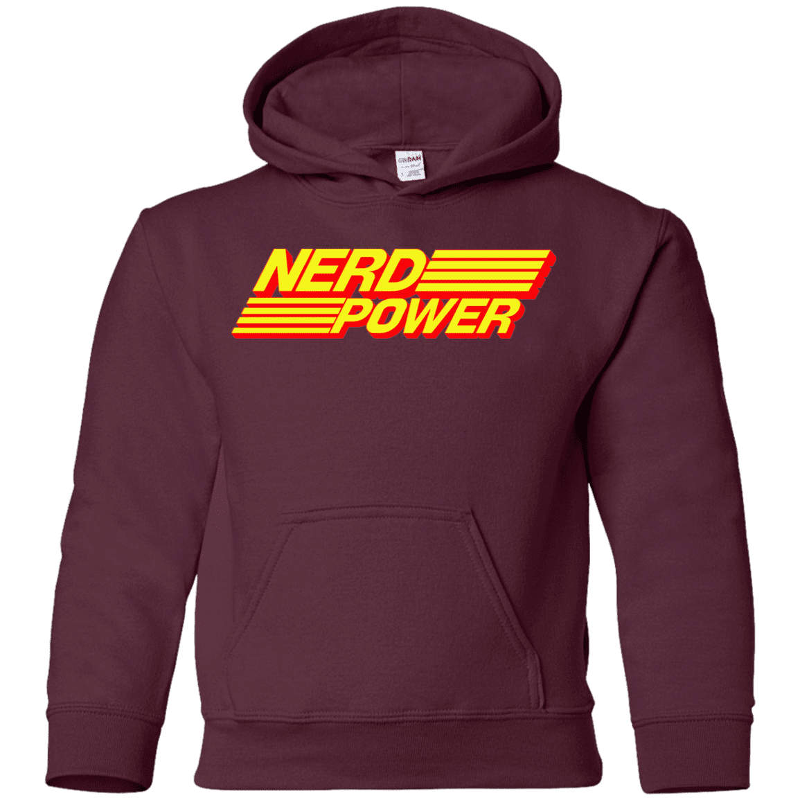 Sweatshirts Maroon / YS Nerd Power Youth Hoodie