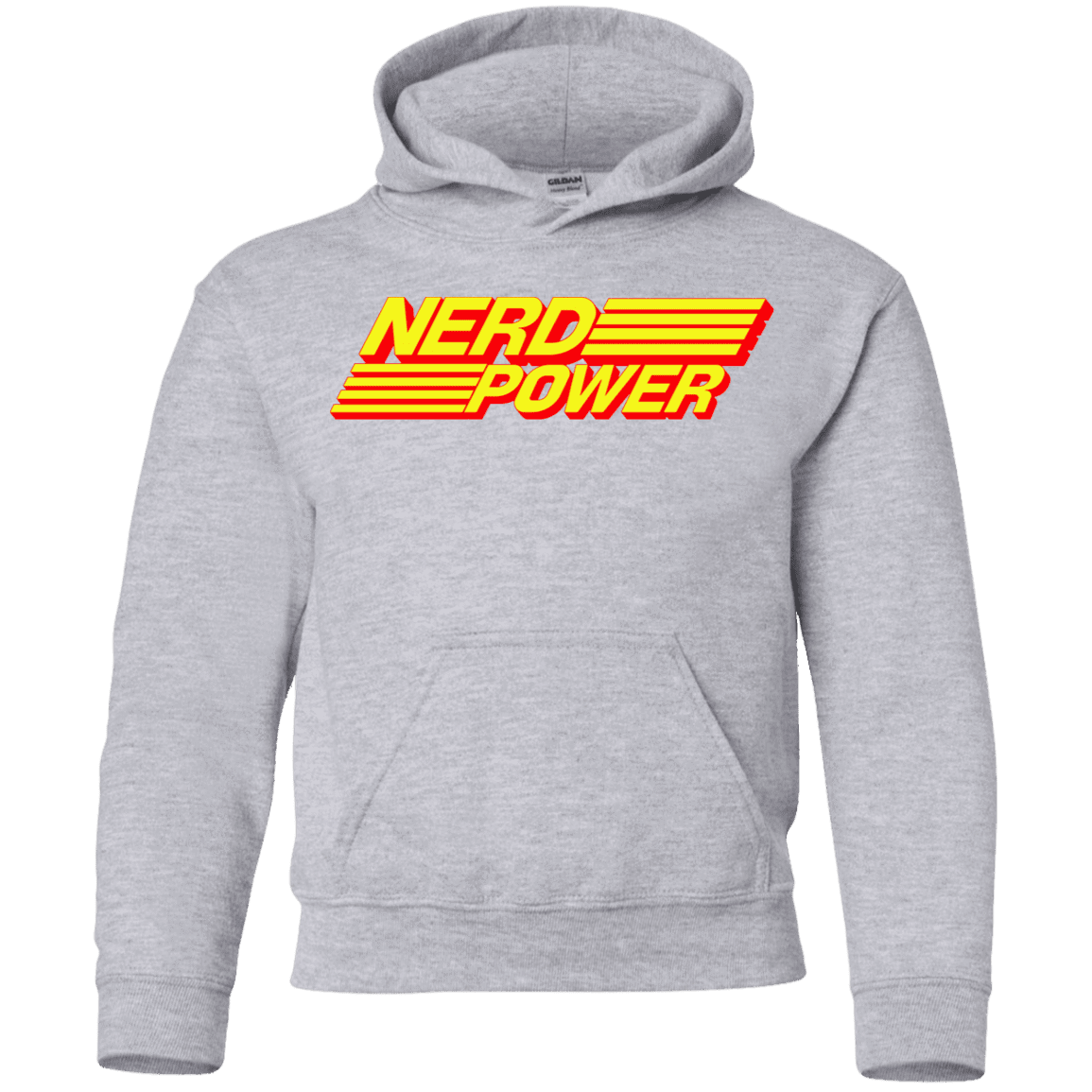 Sweatshirts Sport Grey / YS Nerd Power Youth Hoodie