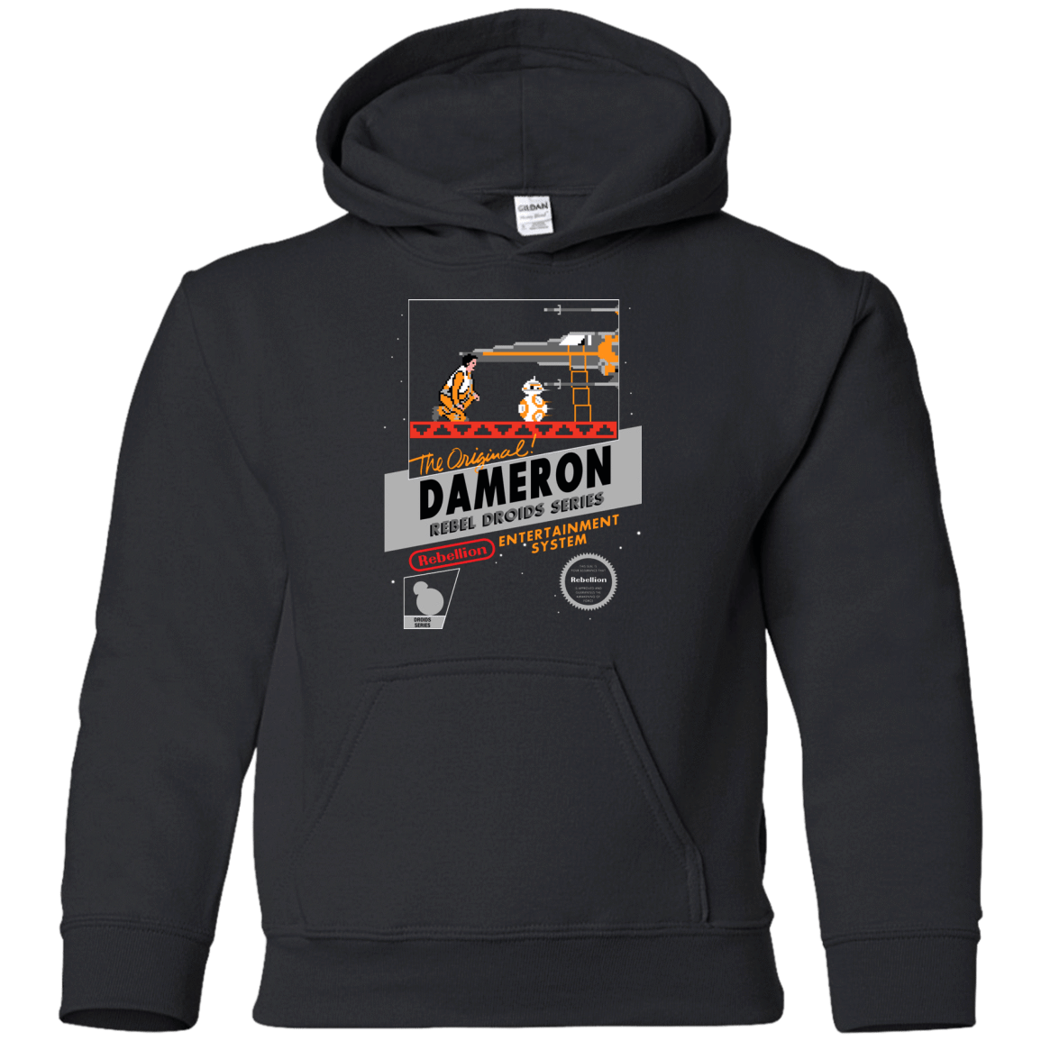 Sweatshirts Black / YS NES 8Bit Dameron Youth Hoodie