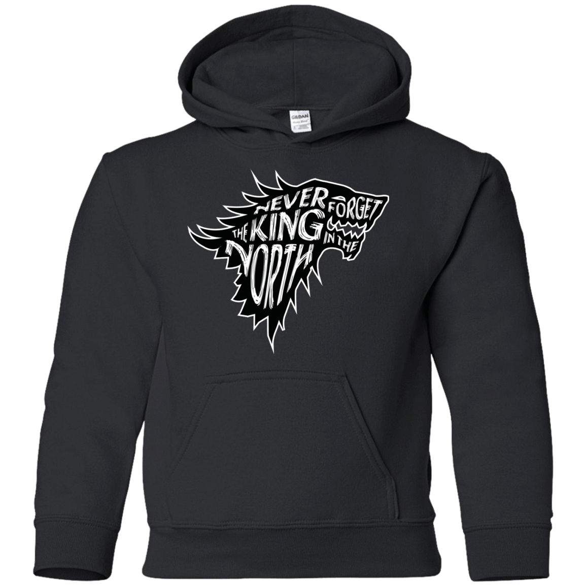 Sweatshirts Black / YS Never Forget The King In The North Youth Hoodie