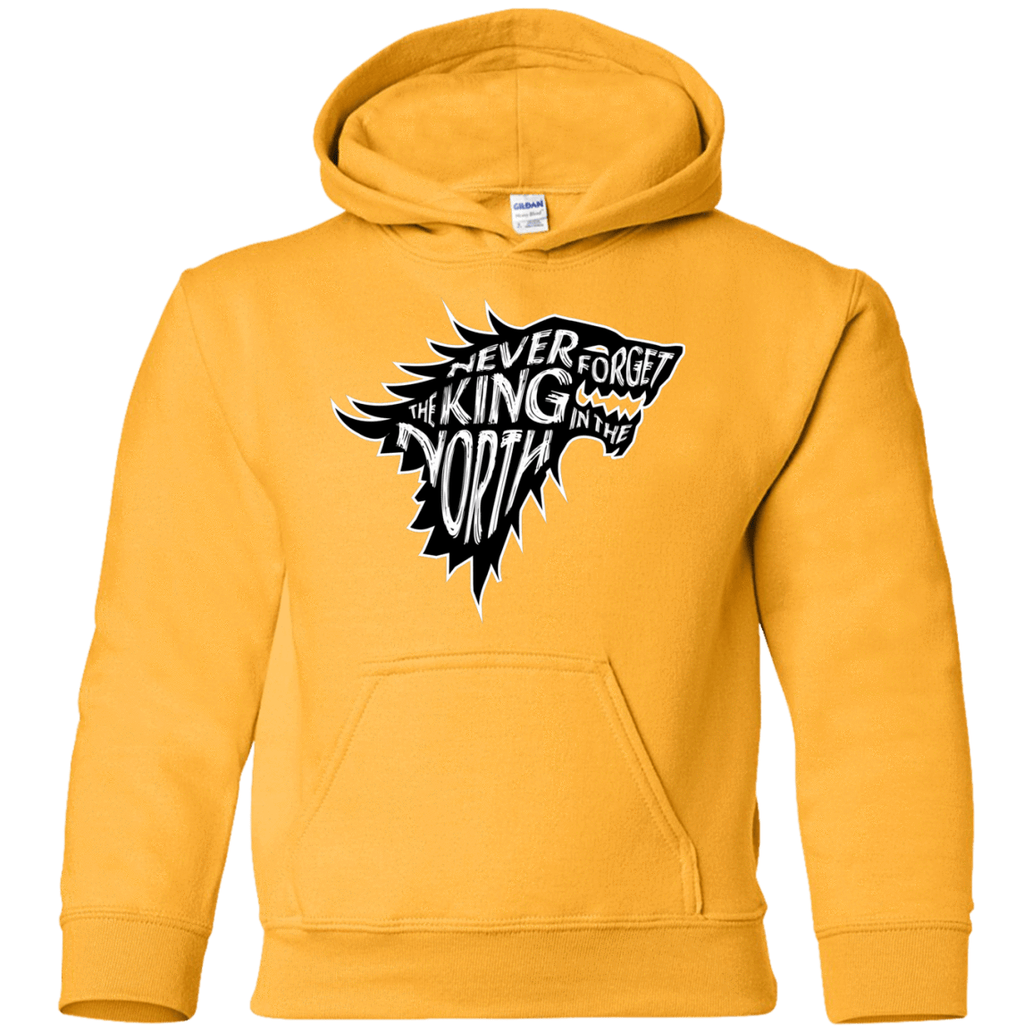 Sweatshirts Gold / YS Never Forget The King In The North Youth Hoodie