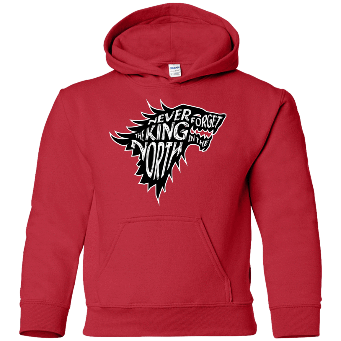 Sweatshirts Red / YS Never Forget The King In The North Youth Hoodie