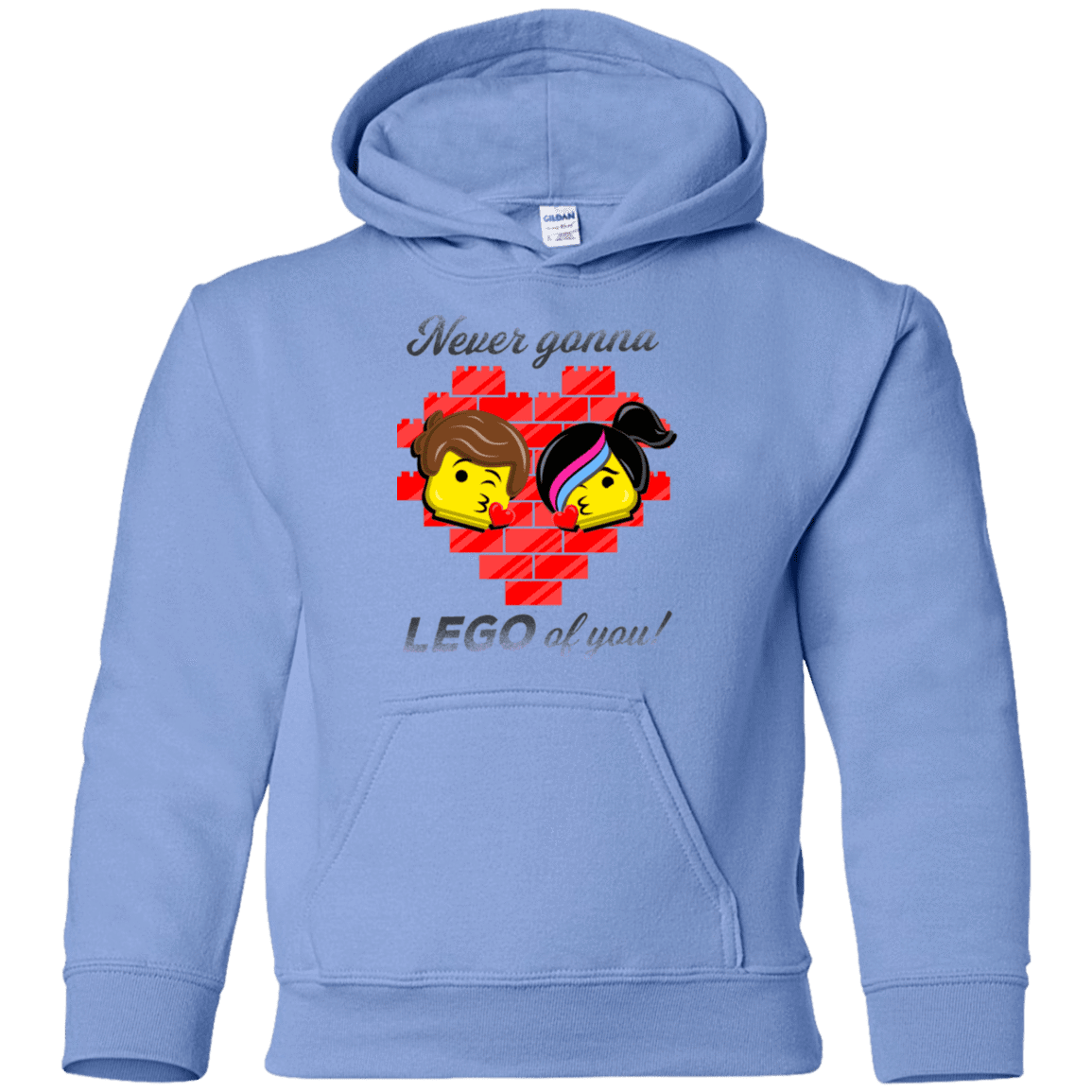 Sweatshirts Carolina Blue / YS Never LEGO of You Youth Hoodie